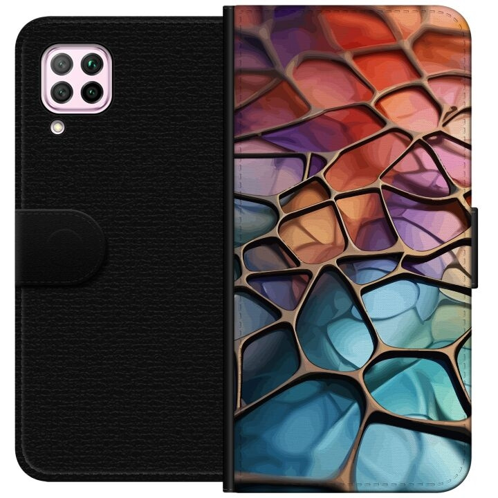 Plånboksfodral till Huawei P40 lite med Metalliskt mönster motiv i gruppen SMARTPHONE & SURFPLATTOR / Mobilskydd / Huawei/Honor hos TP E-commerce Nordic AB (A53385)