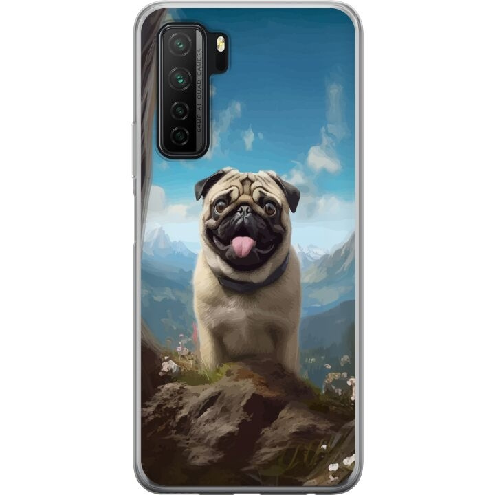 Mobilskal till Huawei P40 lite 5G med Glad Hund motiv i gruppen SMARTPHONE & SURFPLATTOR / Mobilskydd / Huawei/Honor hos TP E-commerce Nordic AB (A53447)