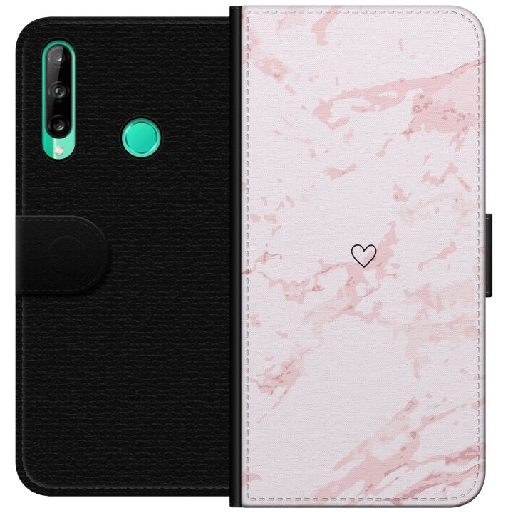 Plånboksfodral till Huawei P40 lite E med Rosa Hjärta motiv i gruppen SMARTPHONE & SURFPLATTOR / Mobilskydd / Huawei/Honor hos TP E-commerce Nordic AB (A53479)