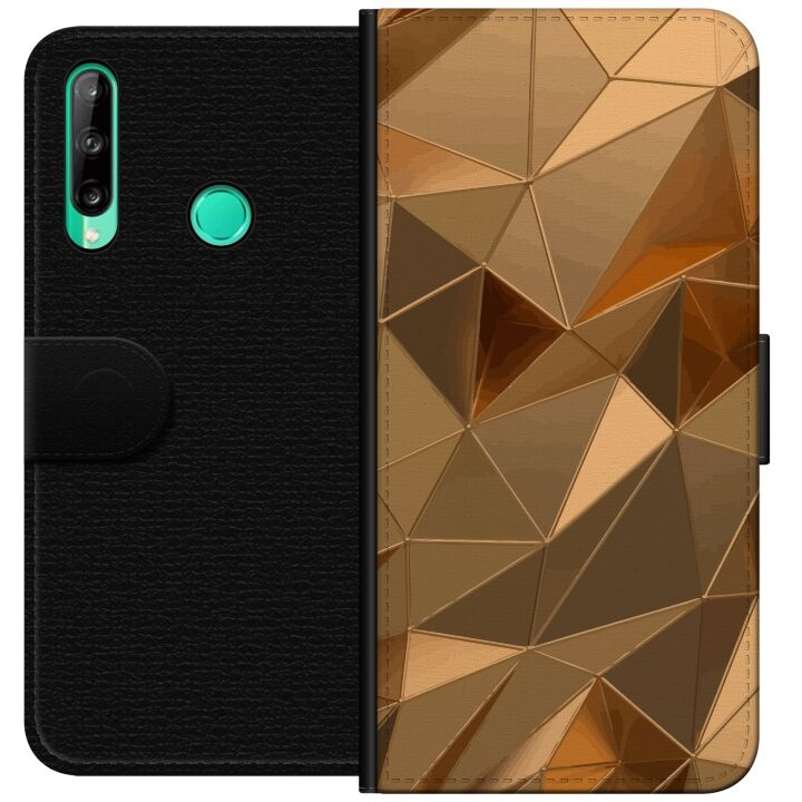 Plånboksfodral till Huawei P40 lite E med 3D Guld motiv i gruppen SMARTPHONE & SURFPLATTOR / Mobilskydd / Huawei/Honor hos TP E-commerce Nordic AB (A53480)