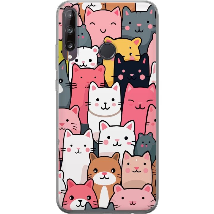 Mobilskal till Huawei P40 lite E med Kattmönster motiv i gruppen SMARTPHONE & SURFPLATTOR / Mobilskydd / Huawei/Honor hos TP E-commerce Nordic AB (A53491)