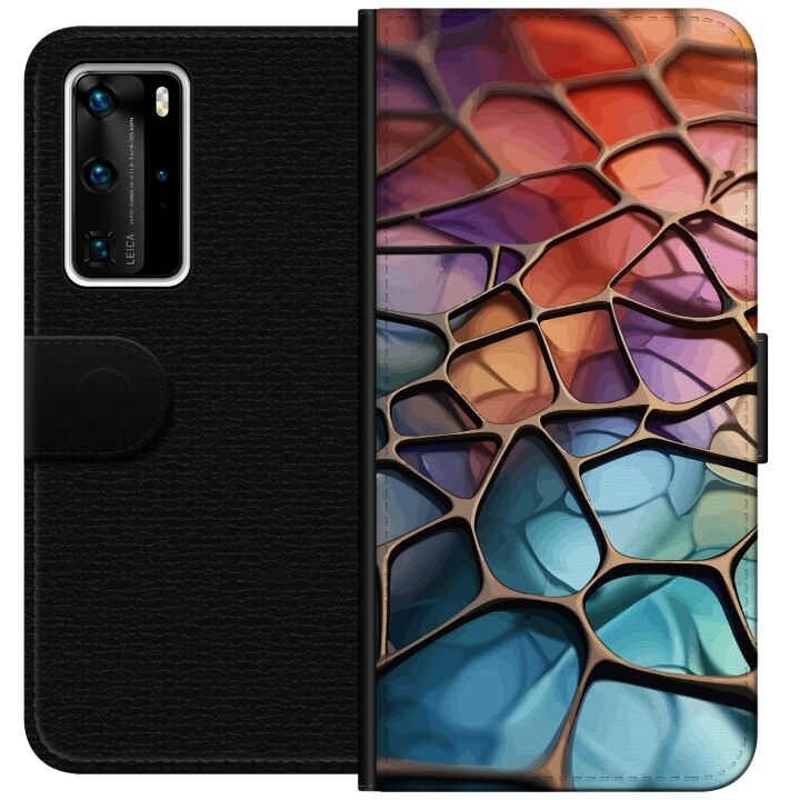 Plånboksfodral till Huawei P40 Pro med Metalliskt mönster motiv i gruppen SMARTPHONE & SURFPLATTOR / Mobilskydd / Huawei/Honor hos TP E-commerce Nordic AB (A53520)