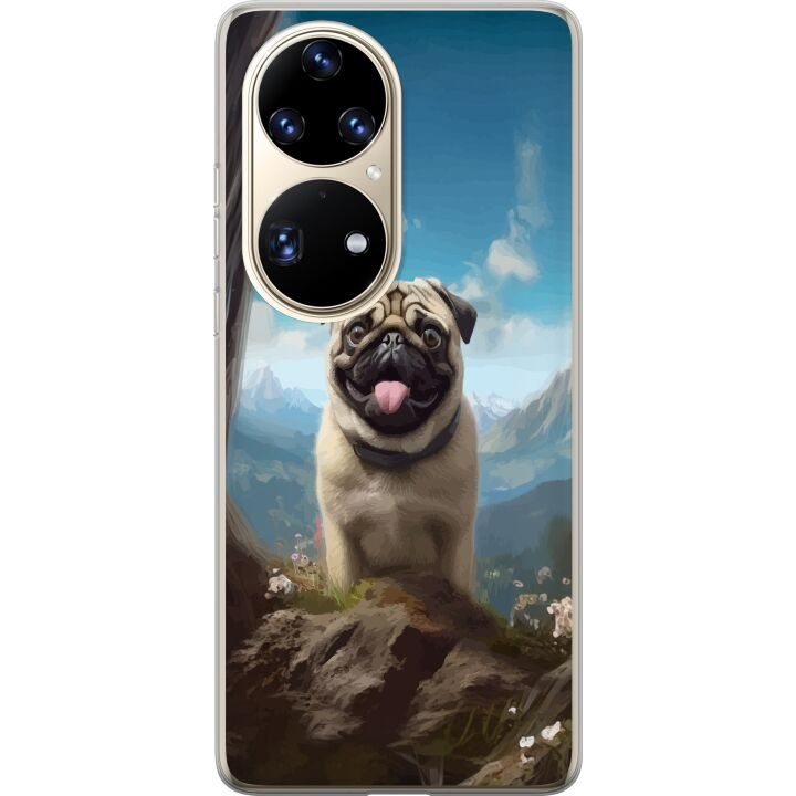 Mobilskal till Huawei P50 Pro med Glad Hund motiv i gruppen SMARTPHONE & SURFPLATTOR / Mobilskydd / Huawei/Honor hos TP E-commerce Nordic AB (A53582)