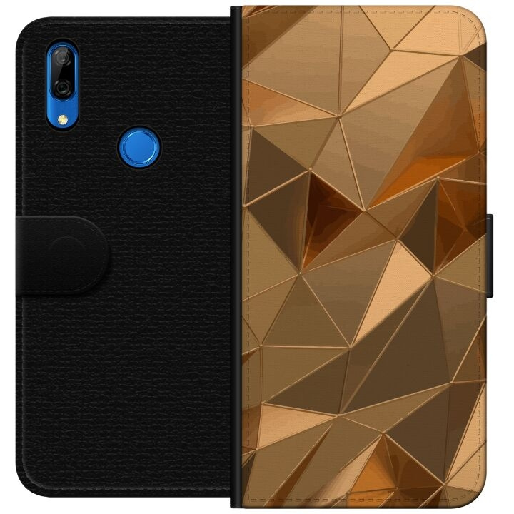 Plånboksfodral till Huawei P Smart Z med 3D Guld motiv i gruppen SMARTPHONE & SURFPLATTOR / Mobilskydd / Huawei/Honor hos TP E-commerce Nordic AB (A53668)
