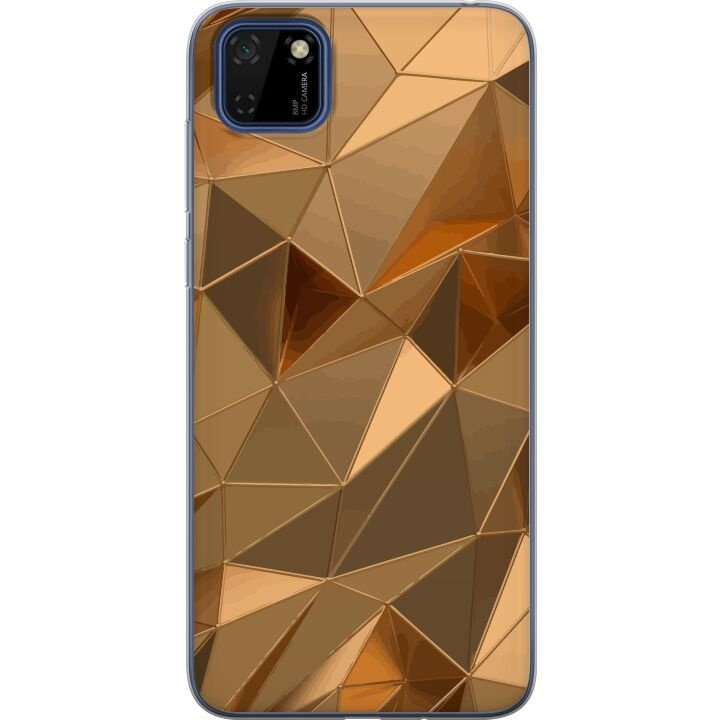 Mobilskal till Huawei Y5p med 3D Guld motiv i gruppen SMARTPHONE & SURFPLATTOR / Mobilskydd / Huawei/Honor hos TP E-commerce Nordic AB (A53721)