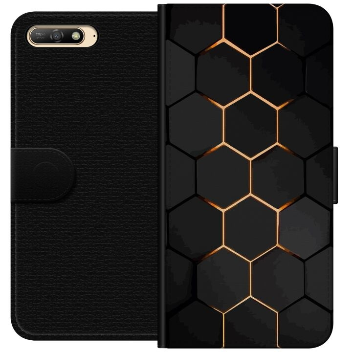 Plånboksfodral till Huawei Y6 (2018) med Lyxigt Mönster motiv i gruppen SMARTPHONE & SURFPLATTOR / Mobilskydd / Huawei/Honor hos TP E-commerce Nordic AB (A53749)