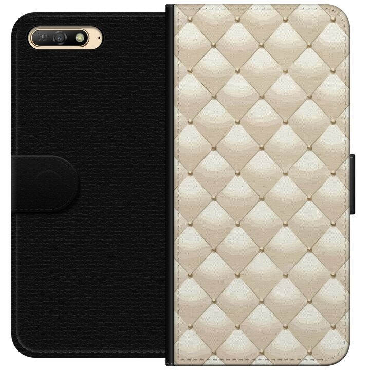 Plånboksfodral till Huawei Y6 (2018) med Guldglans motiv i gruppen SMARTPHONE & SURFPLATTOR / Mobilskydd / Huawei/Honor hos TP E-commerce Nordic AB (A53750)