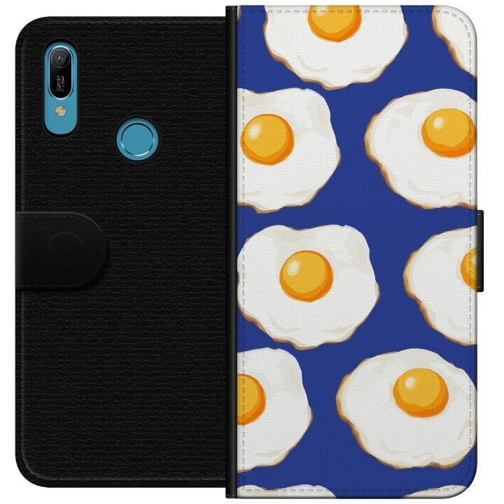 Plånboksfodral till Huawei Y6 (2019) med Stekta ägg motiv i gruppen SMARTPHONE & SURFPLATTOR / Mobilskydd / Huawei/Honor hos TP E-commerce Nordic AB (A53783)