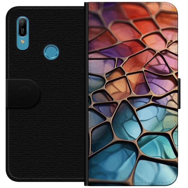 Plånboksfodral till Huawei Y6 (2019) med Metalliskt mönster motiv i gruppen SMARTPHONE & SURFPLATTOR / Mobilskydd / Huawei/Honor hos TP E-commerce Nordic AB (A53787)