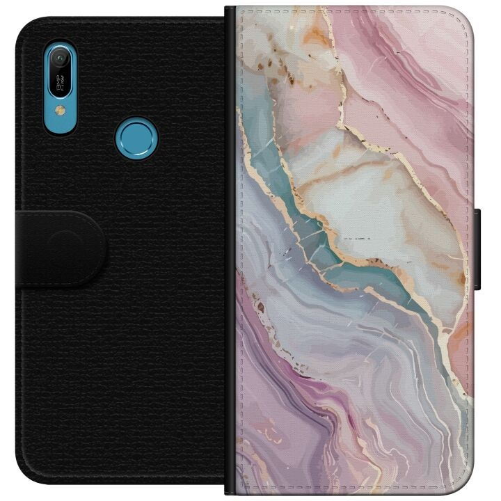 Plånboksfodral till Huawei Y6 (2019) med Marmor motiv i gruppen SMARTPHONE & SURFPLATTOR / Mobilskydd / Huawei/Honor hos TP E-commerce Nordic AB (A53799)