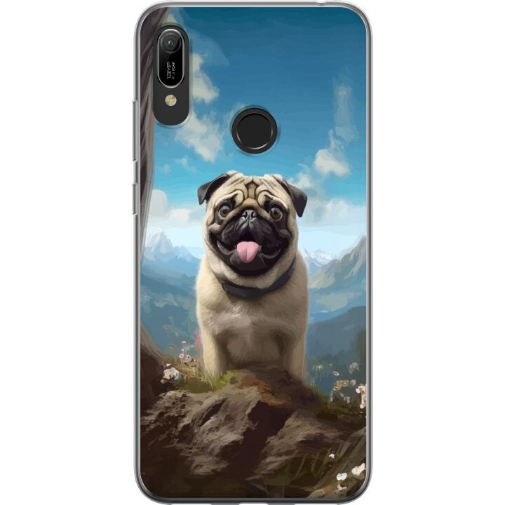 Mobilskal till Huawei Y6 (2019) med Glad Hund motiv i gruppen SMARTPHONE & SURFPLATTOR / Mobilskydd / Huawei/Honor hos TP E-commerce Nordic AB (A53822)