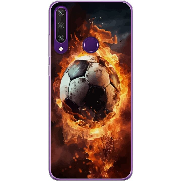 Mobilskal till Huawei Y6p med Fotboll motiv i gruppen SMARTPHONE & SURFPLATTOR / Mobilskydd / Huawei/Honor hos TP E-commerce Nordic AB (A53850)
