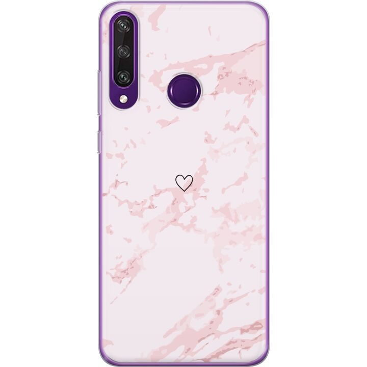 Mobilskal till Huawei Y6p med Rosa Hjärta motiv i gruppen SMARTPHONE & SURFPLATTOR / Mobilskydd / Huawei/Honor hos TP E-commerce Nordic AB (A53852)