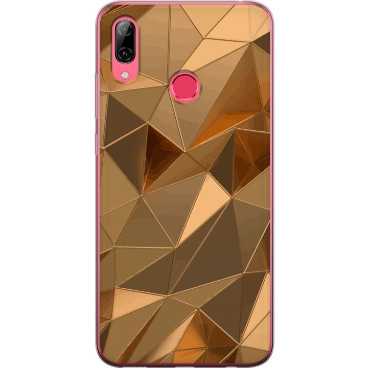 Mobilskal till Huawei Y7 (2019) med 3D Guld motiv i gruppen SMARTPHONE & SURFPLATTOR / Mobilskydd / Huawei/Honor hos TP E-commerce Nordic AB (A53960)