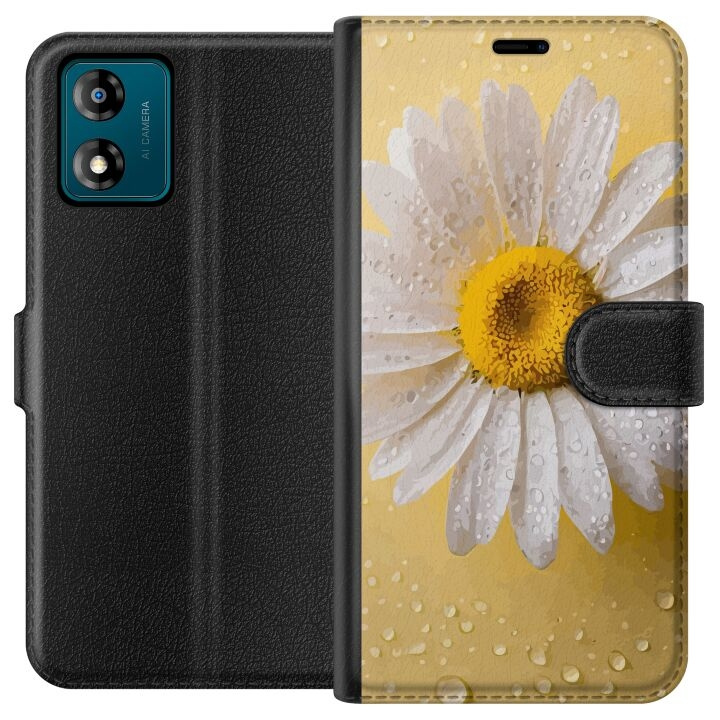 Plånboksfodral till Motorola Moto E13 med Porslinsblomma motiv i gruppen SMARTPHONE & SURFPLATTOR / Mobilskydd / Motorola hos TP E-commerce Nordic AB (A53963)