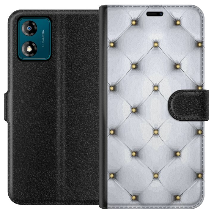 Plånboksfodral till Motorola Moto E13 med Lyxigt motiv i gruppen SMARTPHONE & SURFPLATTOR / Mobilskydd / Motorola hos TP E-commerce Nordic AB (A53977)