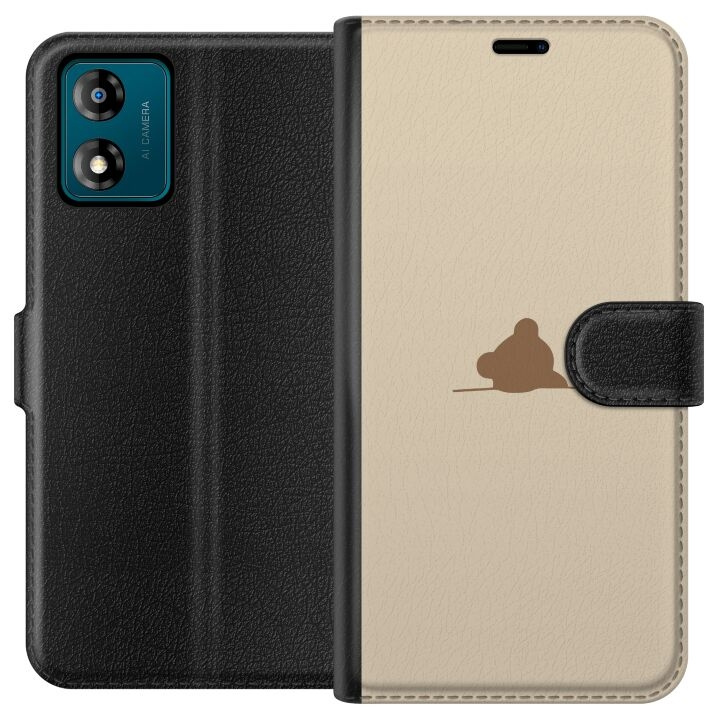 Plånboksfodral till Motorola Moto E13 med Nalle motiv i gruppen SMARTPHONE & SURFPLATTOR / Mobilskydd / Motorola hos TP E-commerce Nordic AB (A53983)