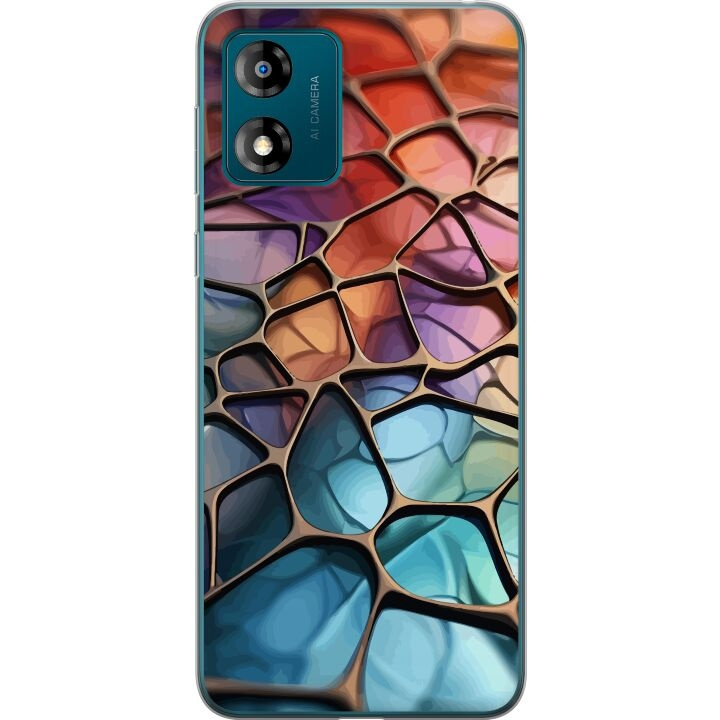 Mobilskal till Motorola Moto E13 med Metalliskt mönster motiv i gruppen SMARTPHONE & SURFPLATTOR / Mobilskydd / Motorola hos TP E-commerce Nordic AB (A54000)