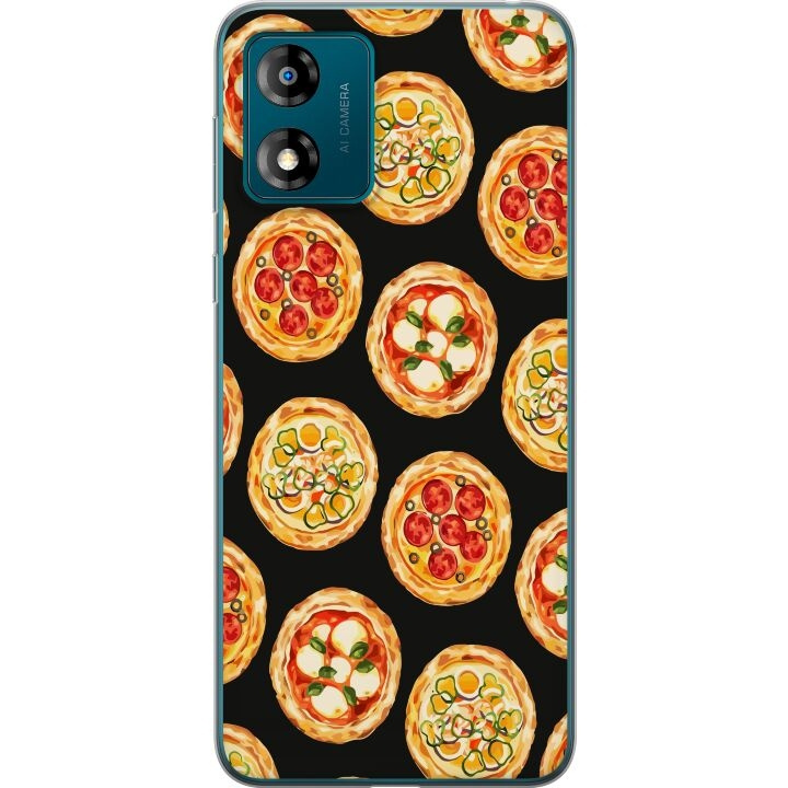 Mobilskal till Motorola Moto E13 med Pizza motiv i gruppen SMARTPHONE & SURFPLATTOR / Mobilskydd / Motorola hos TP E-commerce Nordic AB (A54003)