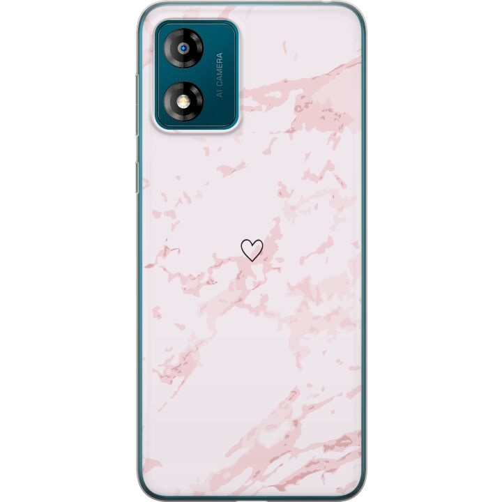 Mobilskal till Motorola Moto E13 med Rosa Hjärta motiv i gruppen SMARTPHONE & SURFPLATTOR / Mobilskydd / Motorola hos TP E-commerce Nordic AB (A54013)