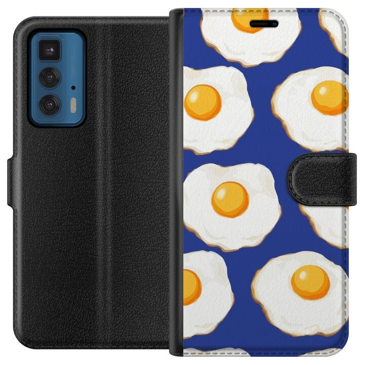 Plånboksfodral till Motorola Edge 20 Pro med Stekta ägg motiv i gruppen SMARTPHONE & SURFPLATTOR / Mobilskydd / Motorola hos TP E-commerce Nordic AB (A54050)
