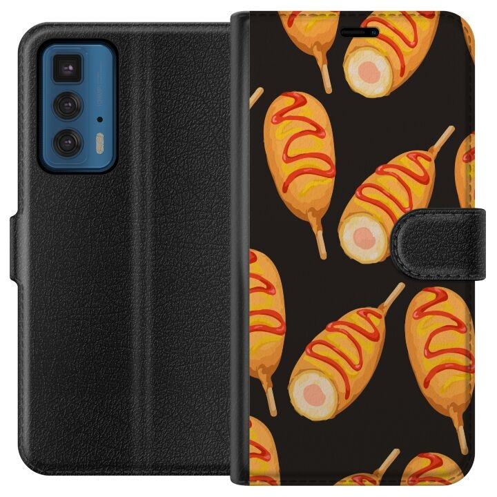 Plånboksfodral till Motorola Edge 20 Pro med Kycklingklubba motiv i gruppen SMARTPHONE & SURFPLATTOR / Mobilskydd / Motorola hos TP E-commerce Nordic AB (A54053)