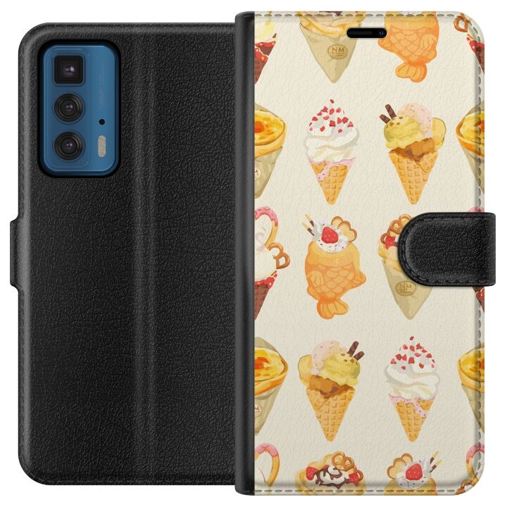 Plånboksfodral till Motorola Edge 20 Pro med Glassigt motiv i gruppen SMARTPHONE & SURFPLATTOR / Mobilskydd / Motorola hos TP E-commerce Nordic AB (A54055)
