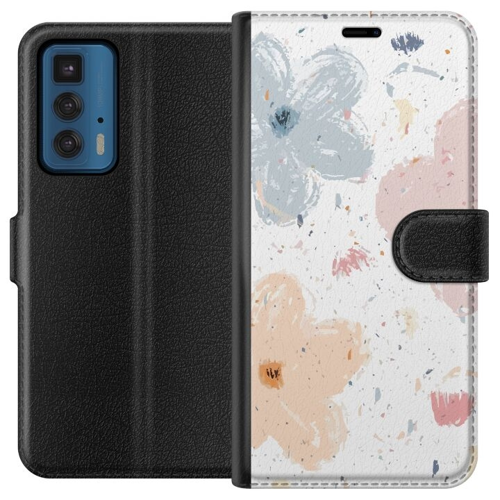 Plånboksfodral till Motorola Edge 20 Pro med Blommor motiv i gruppen SMARTPHONE & SURFPLATTOR / Mobilskydd / Motorola hos TP E-commerce Nordic AB (A54056)