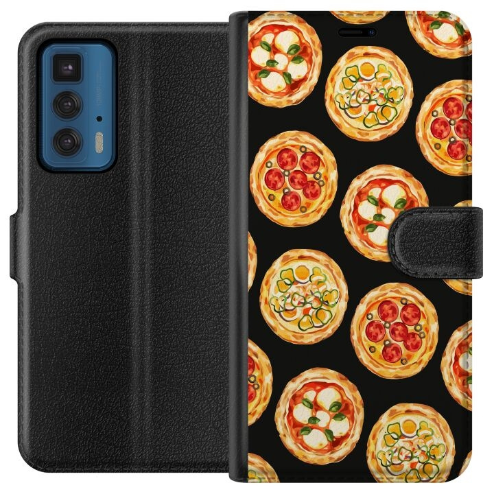 Plånboksfodral till Motorola Edge 20 Pro med Pizza motiv i gruppen SMARTPHONE & SURFPLATTOR / Mobilskydd / Motorola hos TP E-commerce Nordic AB (A54057)