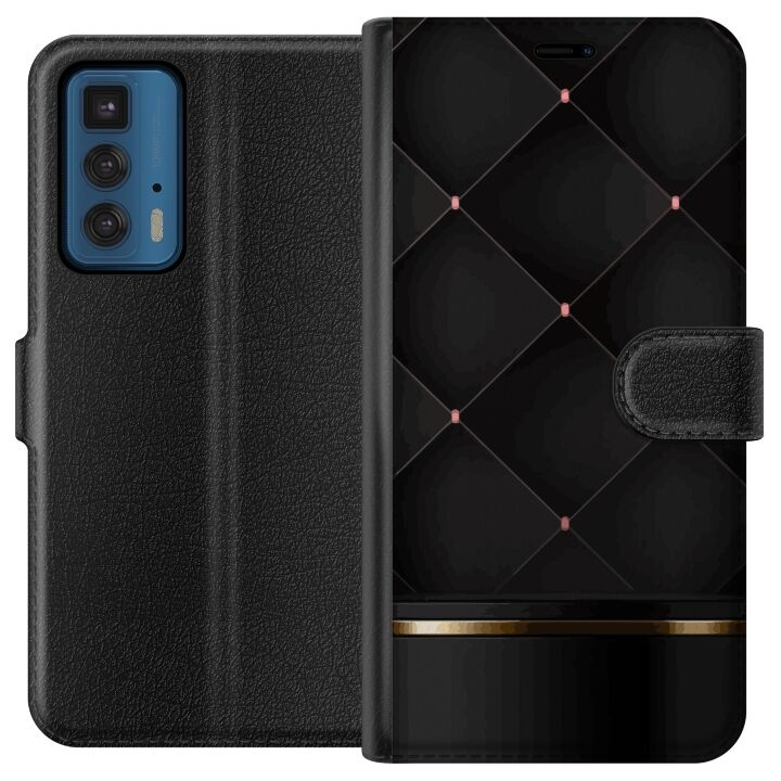 Plånboksfodral till Motorola Edge 20 Pro med Lyxig linje motiv i gruppen SMARTPHONE & SURFPLATTOR / Mobilskydd / Motorola hos TP E-commerce Nordic AB (A54059)