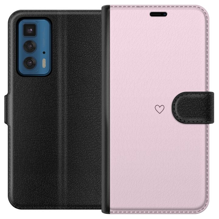 Plånboksfodral till Motorola Edge 20 Pro med Hjärta motiv i gruppen SMARTPHONE & SURFPLATTOR / Mobilskydd / Motorola hos TP E-commerce Nordic AB (A54063)