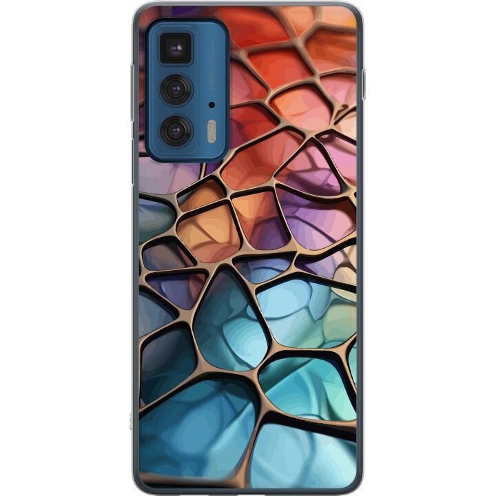 Mobilskal till Motorola Edge 20 Pro med Metalliskt mönster motiv i gruppen SMARTPHONE & SURFPLATTOR / Mobilskydd / Motorola hos TP E-commerce Nordic AB (A54081)
