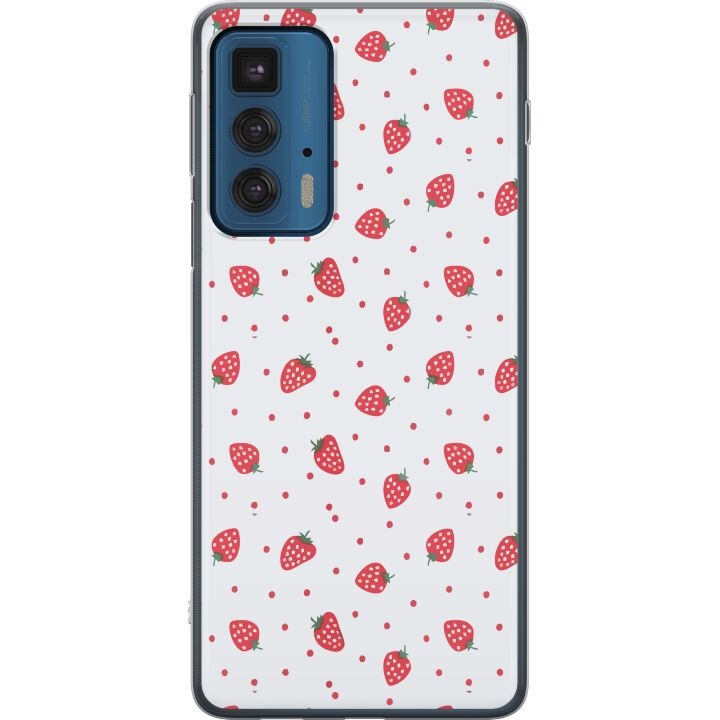 Mobilskal till Motorola Edge 20 Pro med Jordgubbar motiv i gruppen SMARTPHONE & SURFPLATTOR / Mobilskydd / Motorola hos TP E-commerce Nordic AB (A54088)
