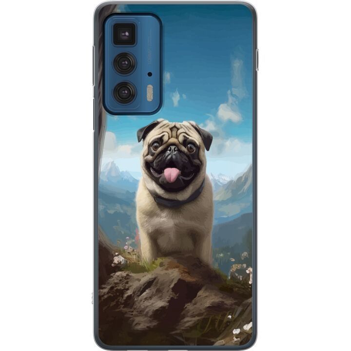Mobilskal till Motorola Edge 20 Pro med Glad Hund motiv i gruppen SMARTPHONE & SURFPLATTOR / Mobilskydd / Motorola hos TP E-commerce Nordic AB (A54089)
