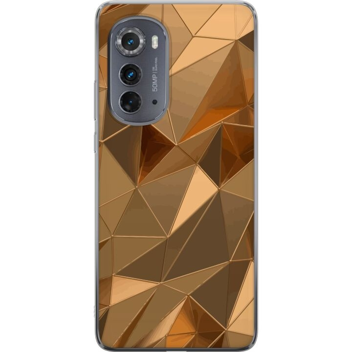 Mobilskal till Motorola Edge (2022) med 3D Guld motiv i gruppen SMARTPHONE & SURFPLATTOR / Mobilskydd / Motorola hos TP E-commerce Nordic AB (A54122)
