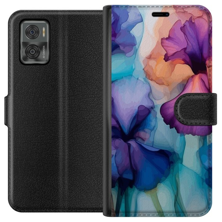 Plånboksfodral till Motorola Moto E22i med Magiska blommor motiv i gruppen SMARTPHONE & SURFPLATTOR / Mobilskydd / Motorola hos TP E-commerce Nordic AB (A54128)