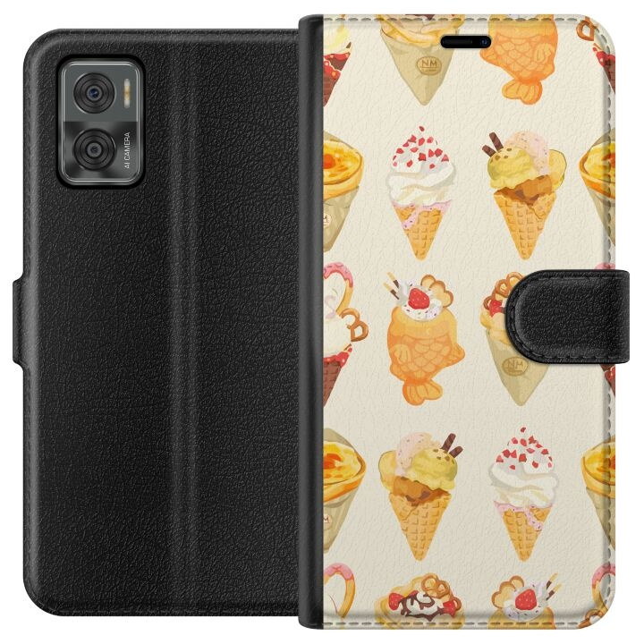 Plånboksfodral till Motorola Moto E22i med Glassigt motiv i gruppen SMARTPHONE & SURFPLATTOR / Mobilskydd / Motorola hos TP E-commerce Nordic AB (A54136)