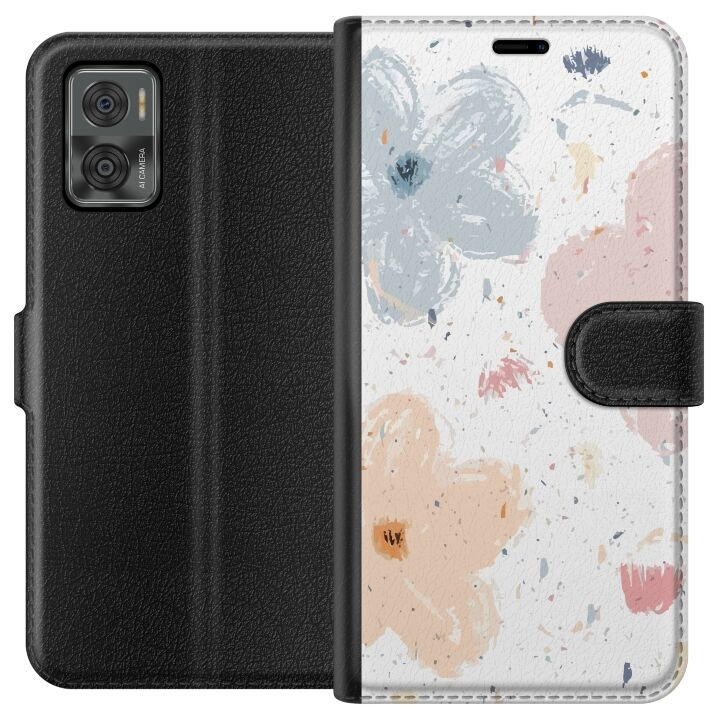 Plånboksfodral till Motorola Moto E22i med Blommor motiv i gruppen SMARTPHONE & SURFPLATTOR / Mobilskydd / Motorola hos TP E-commerce Nordic AB (A54137)