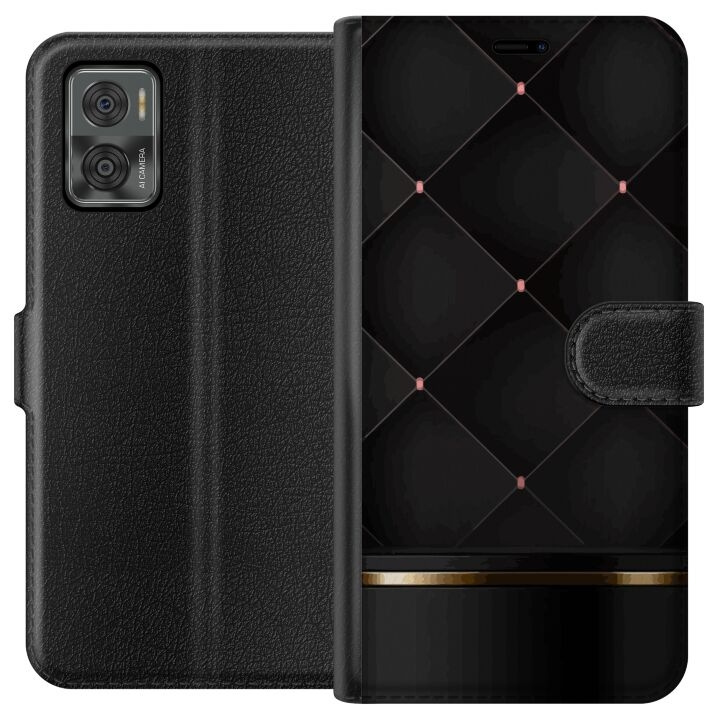 Plånboksfodral till Motorola Moto E22i med Lyxig linje motiv i gruppen SMARTPHONE & SURFPLATTOR / Mobilskydd / Motorola hos TP E-commerce Nordic AB (A54140)