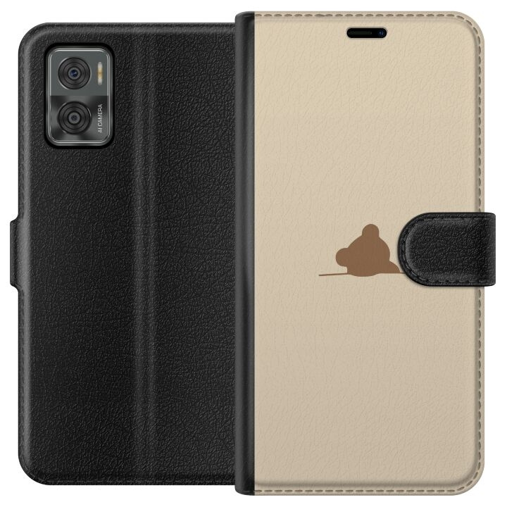 Plånboksfodral till Motorola Moto E22i med Nalle motiv i gruppen SMARTPHONE & SURFPLATTOR / Mobilskydd / Motorola hos TP E-commerce Nordic AB (A54145)