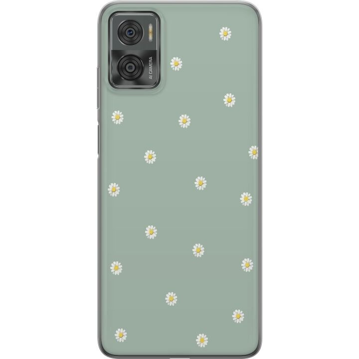Mobilskal till Motorola Moto E22i med Prästkragar motiv i gruppen SMARTPHONE & SURFPLATTOR / Mobilskydd / Motorola hos TP E-commerce Nordic AB (A54156)