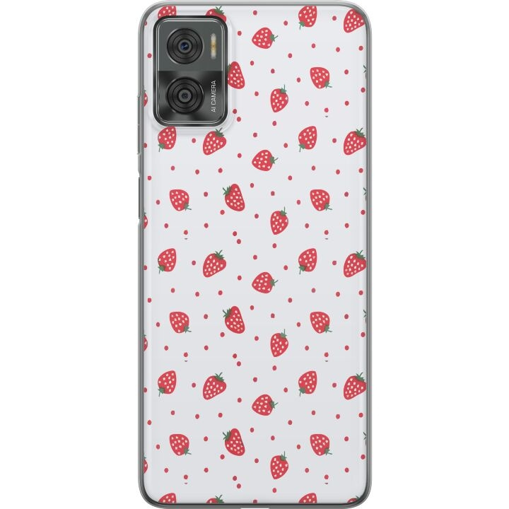 Mobilskal till Motorola Moto E22i med Jordgubbar motiv i gruppen SMARTPHONE & SURFPLATTOR / Mobilskydd / Motorola hos TP E-commerce Nordic AB (A54169)