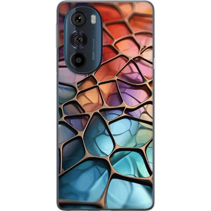Mobilskal till Motorola Edge 30 Pro med Metalliskt mönster motiv i gruppen SMARTPHONE & SURFPLATTOR / Mobilskydd / Motorola hos TP E-commerce Nordic AB (A54189)