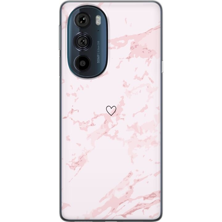 Mobilskal till Motorola Edge 30 Pro med Rosa Hjärta motiv i gruppen SMARTPHONE & SURFPLATTOR / Mobilskydd / Motorola hos TP E-commerce Nordic AB (A54202)