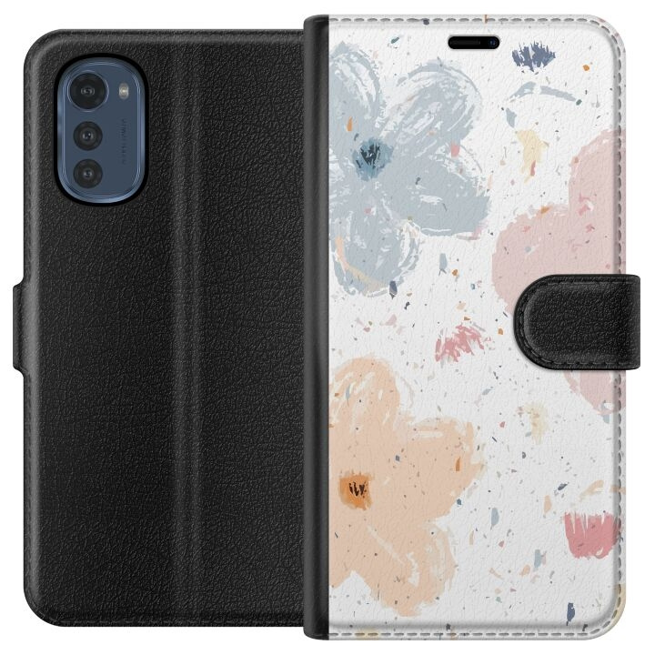 Plånboksfodral till Motorola Moto E32s med Blommor motiv i gruppen SMARTPHONE & SURFPLATTOR / Mobilskydd / Motorola hos TP E-commerce Nordic AB (A54245)