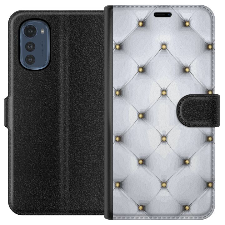 Plånboksfodral till Motorola Moto E32s med Lyxigt motiv i gruppen SMARTPHONE & SURFPLATTOR / Mobilskydd / Motorola hos TP E-commerce Nordic AB (A54247)