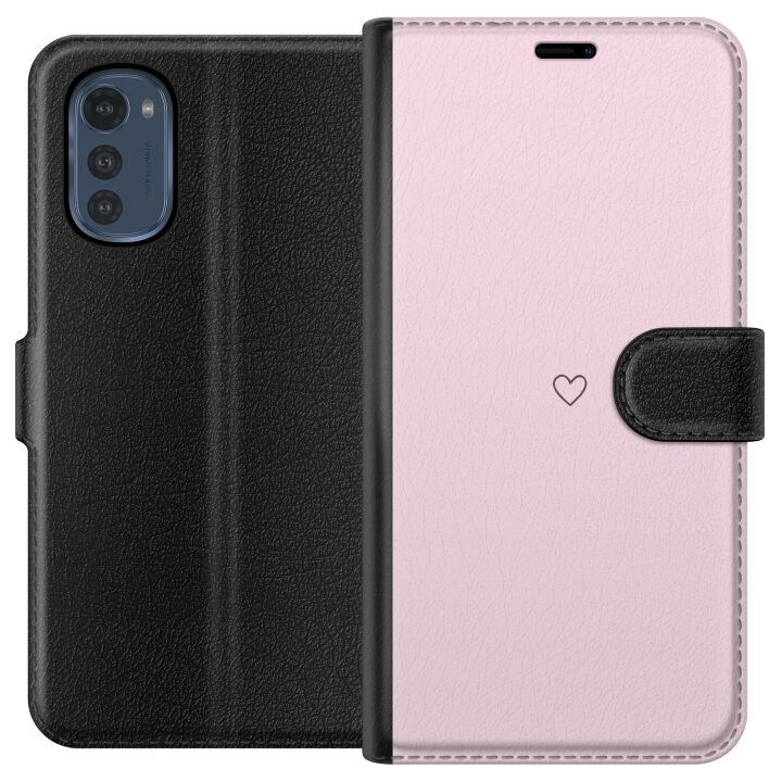 Plånboksfodral till Motorola Moto E32s med Hjärta motiv i gruppen SMARTPHONE & SURFPLATTOR / Mobilskydd / Motorola hos TP E-commerce Nordic AB (A54252)