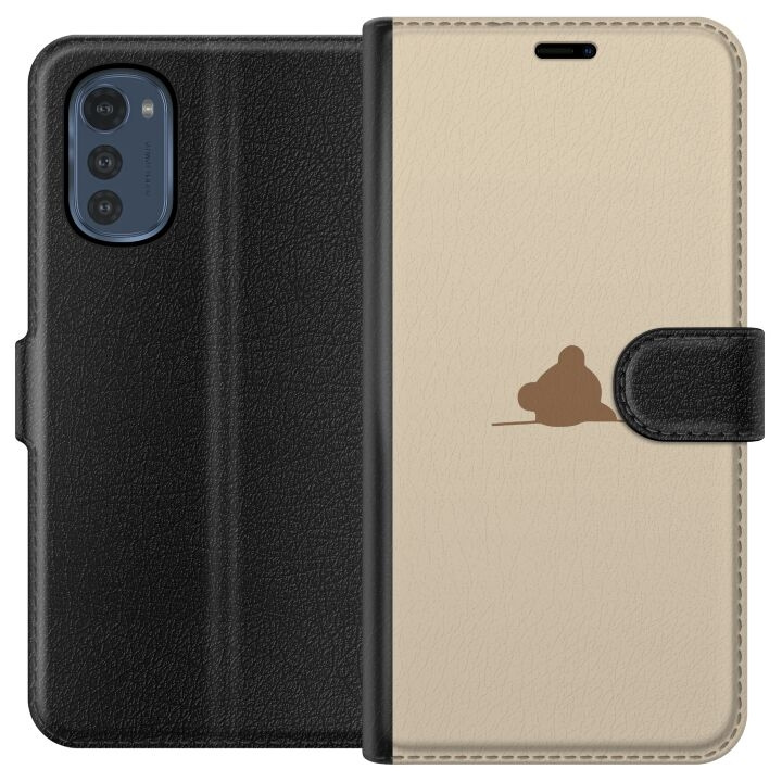 Plånboksfodral till Motorola Moto E32s med Nalle motiv i gruppen SMARTPHONE & SURFPLATTOR / Mobilskydd / Motorola hos TP E-commerce Nordic AB (A54253)