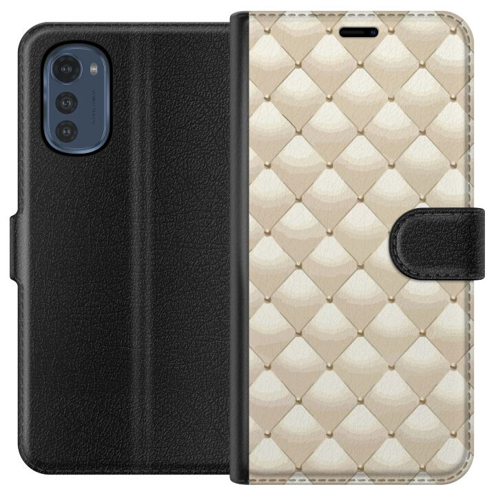 Plånboksfodral till Motorola Moto E32s med Guldglans motiv i gruppen SMARTPHONE & SURFPLATTOR / Mobilskydd / Motorola hos TP E-commerce Nordic AB (A54259)