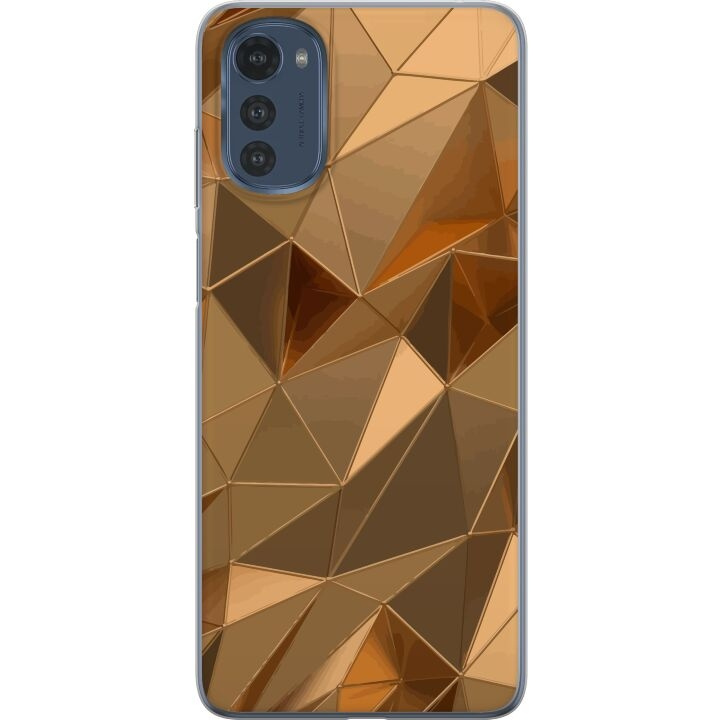 Mobilskal till Motorola Moto E32s med 3D Guld motiv i gruppen SMARTPHONE & SURFPLATTOR / Mobilskydd / Motorola hos TP E-commerce Nordic AB (A54284)